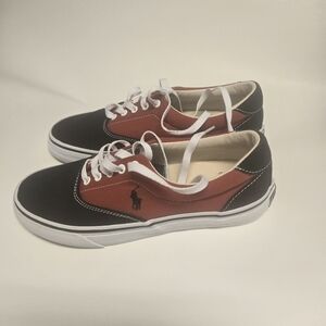 Polo ralph lauren men canto low canvas sneakers size 7.5